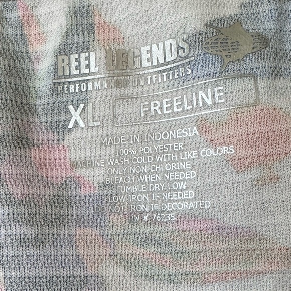REEL LEGENDS QUICK DRY, SUN PROTECTION, LONG SLEEVE TOP. FREELINE TROPICAL PRINT - Picture 3 of 11